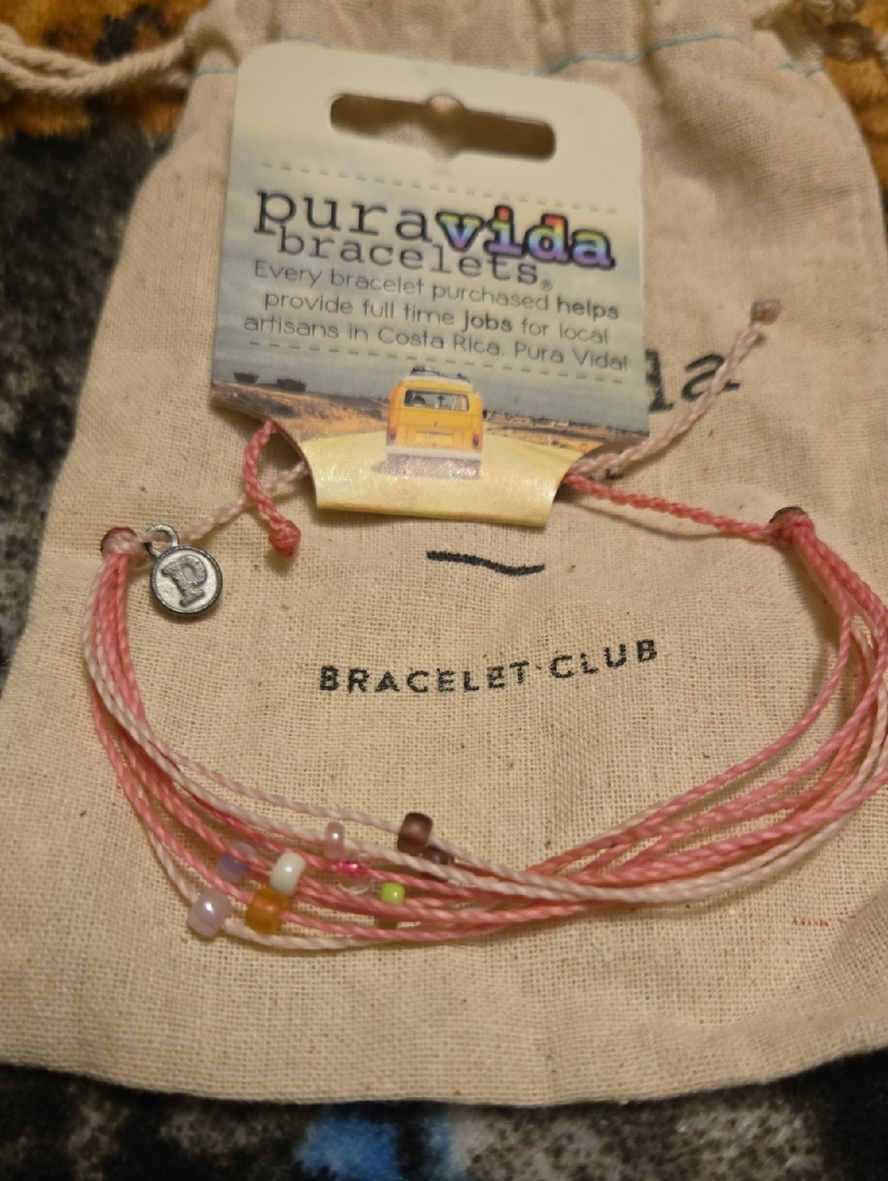 Pura Vida Pink Beaded Multi-Strand Bracelet
